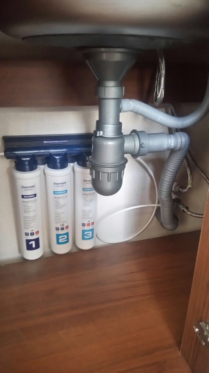 Фильтр для воды на кухню установить